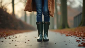 how to wear rain boots with jeans