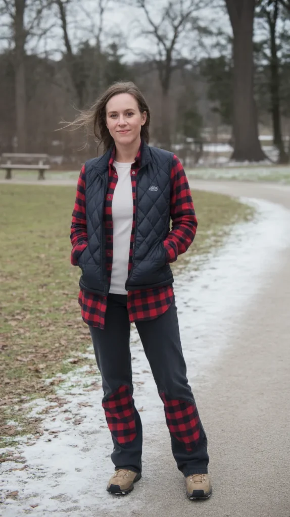 Flannel-Lined Jeans + Layered Top Situation