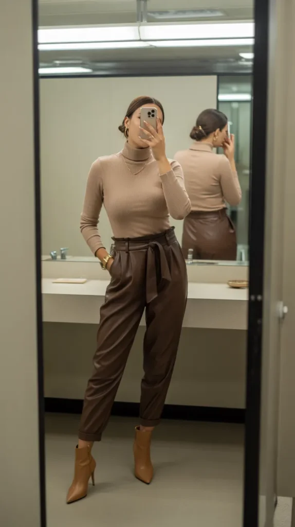 Sweater with Paper Bag Pants